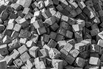 gray and white concrete blocks