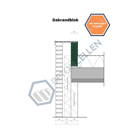 Dachrandblock 600x330x100mm